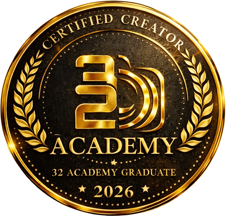Certified Creator — 32 Academy Graduate